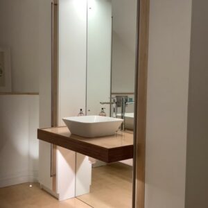 MIRRORS TO CUSTOMERS BATHROOM INSTALLED