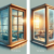 An illustration comparing double glazing and triple glazing windows, highlighting their structural differences.